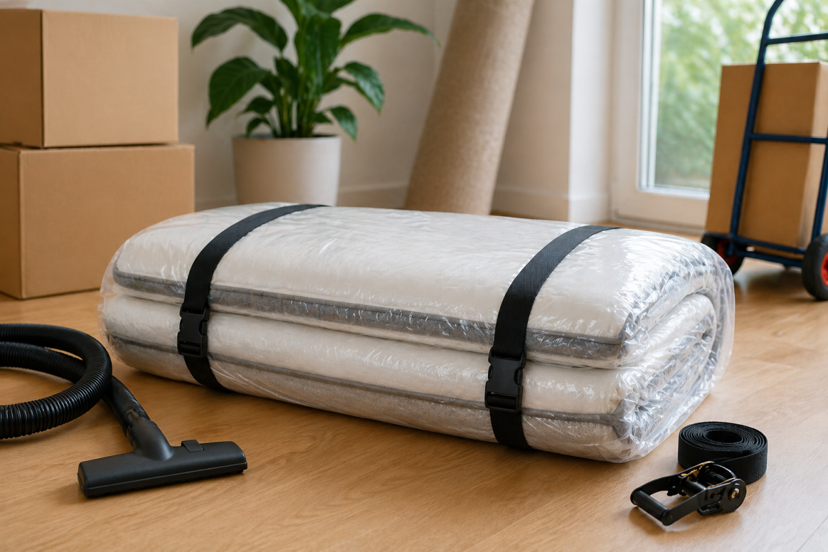 plier un matelas sans l abimer méthode avec compression et sangles